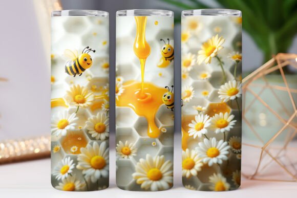3D Bee Tumbler Wrap Design 20oz Skinny: A Digital Sublimation Guide