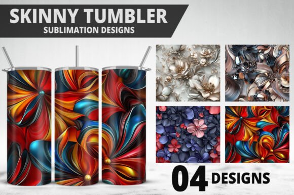 3D Flowers Tumbler Sublimation Design: Elevating Everyday Hydration with Digital Art
