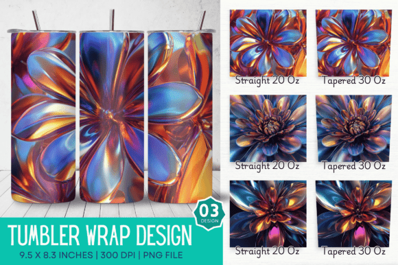 3D Metal Flower Tumbler Design Guide