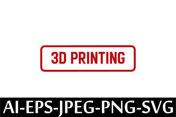 3D Printing Rubber Stamp Design Vector