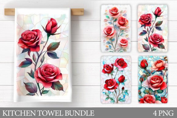 3D Roses Kitchen Towel Design Guide