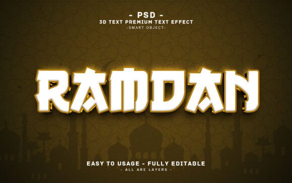 3D Text Effect for Ramadan: Easy to Use