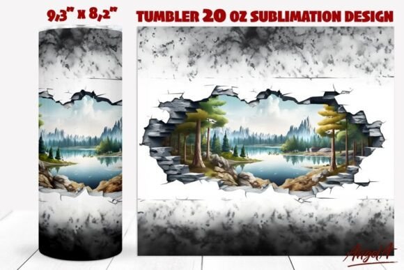 Camping Tumbler Wrap Nature: A 3D Sublimation Design Guide