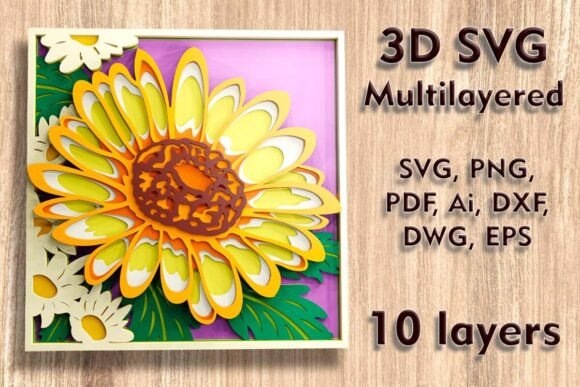 Chamomile 3D SVG Multilayer Cutting File Guide
