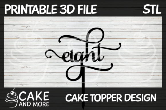 Elegant Eight Cake Topper for 3D Printing