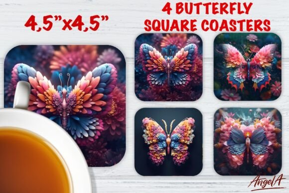 Elevating Brand Aesthetics: The Strategic Value of 3D Butterfly Square Coaster Sublimation