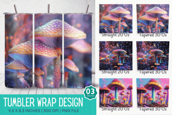 Elevating Drinkware with the 3D Magic Mushrooms Tumbler Design