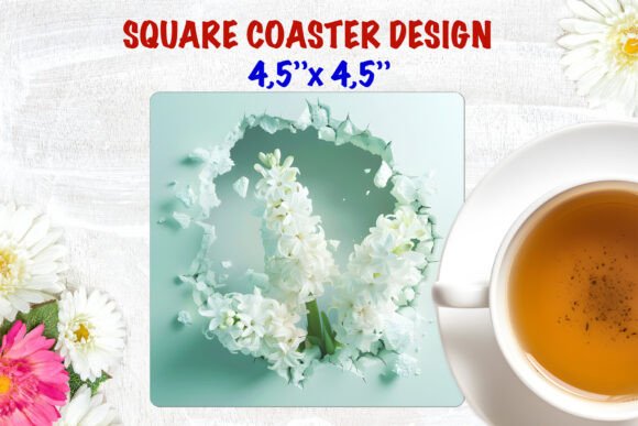 Elevating Sublimation Projects with Hyacinth and Floral Square Coaster Designs