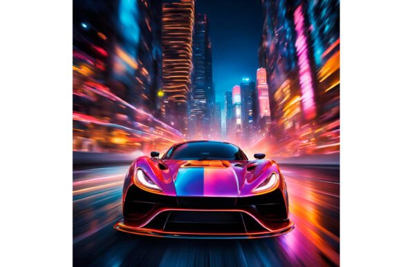Evaluating the Neon Sports Car 3D Render T-Shirt Design for Digital Merchandising