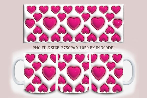 Mastering the 3D Love Valentine Mug Design PNG for Professional Sublimation