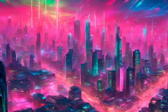 Neon City 3d Street T-shirt Design: A Digital Asset for Modern Creators