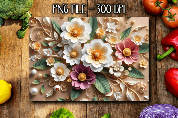 Papercut 3D Floral Design Guide