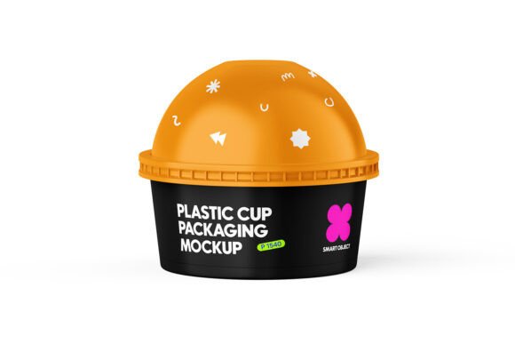 Plastic Cup Mock-up for Ice Cream: Elevating Brand Representation Through Precision Design