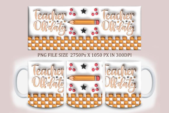 Strategic Application of 3D Inflated Teacher Mug Design PNG for Brand and Product Success