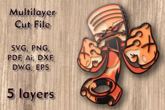 Strategic Design Implementation with Angry Piston Multilayer Laser Cut Files