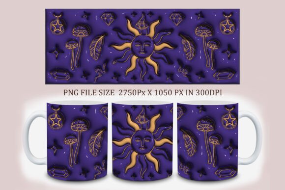 Strategic Visual Positioning with 3D Mystic Celestial Mug Design